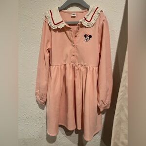 Disney Baby Pink Dress with Minnie Mouse Embroidery